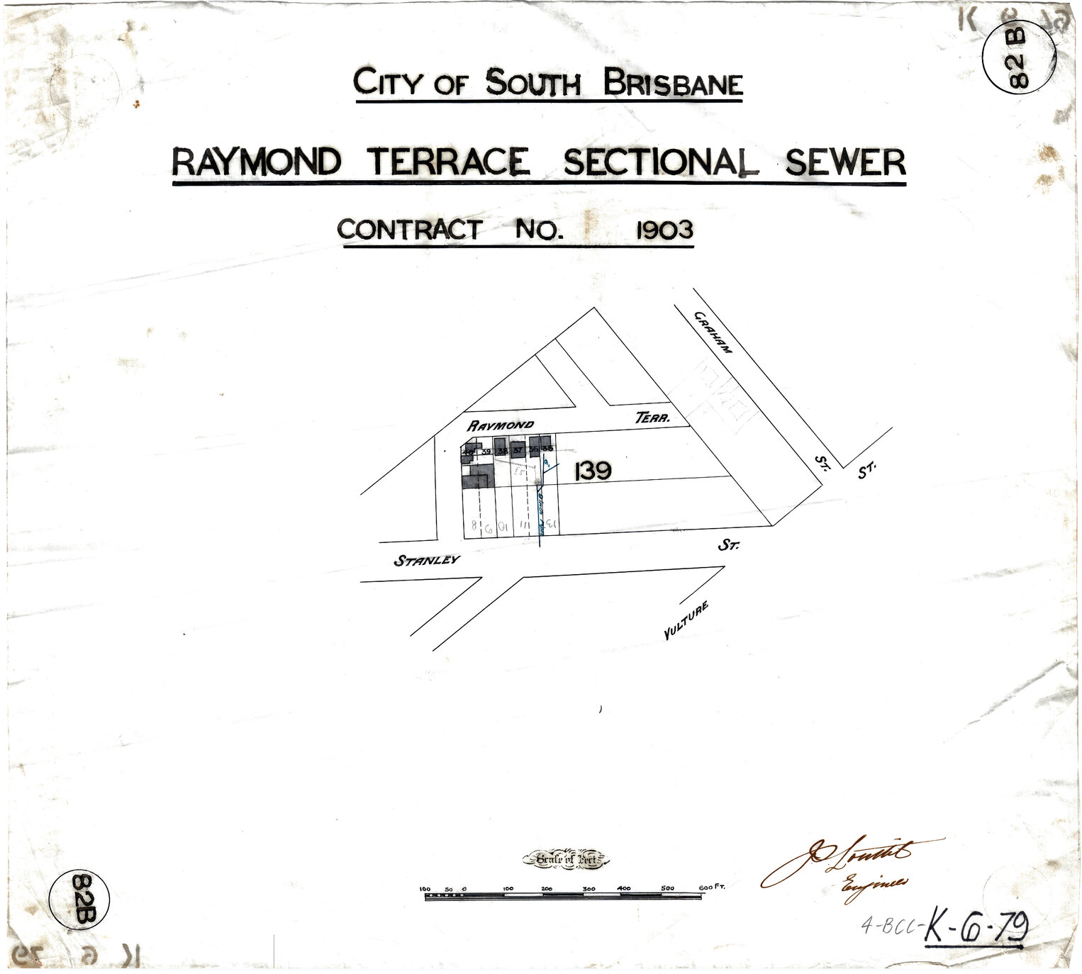 Raymond Terrace sectional sewer, South Brisbane - 1902