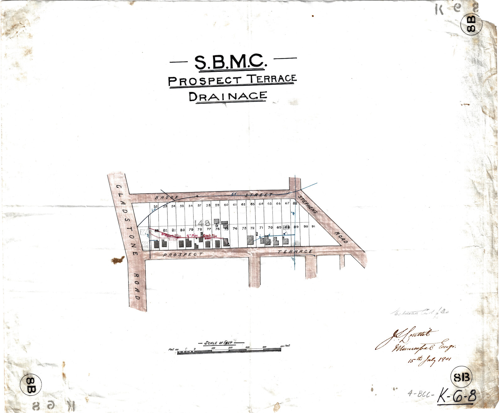 Prospect Terrace Drainage, Highgate Hill - 1901