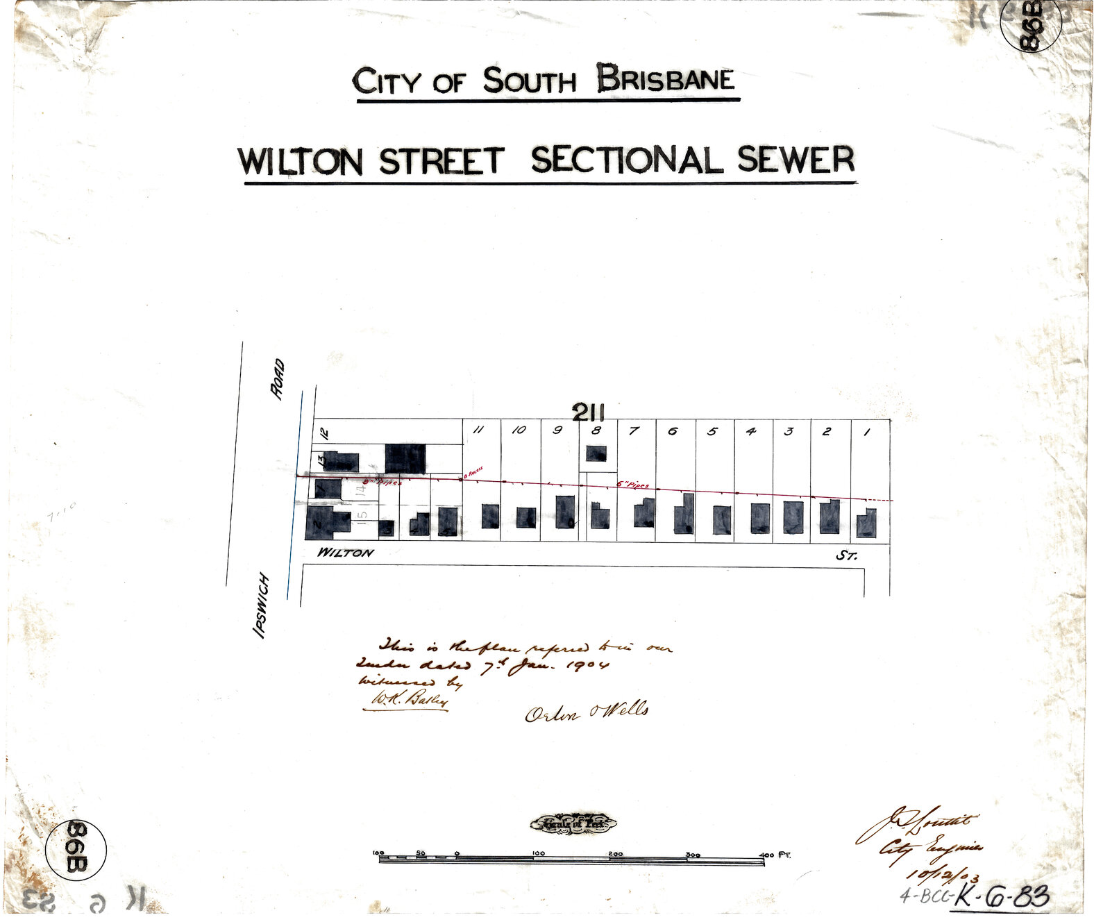 Wilton Street sectional sewer, Woolloongabba - 1903