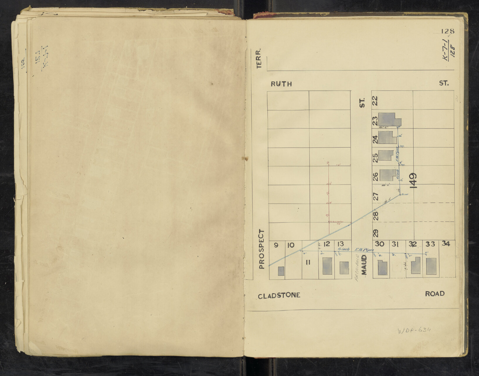 Sectional sewer, Audenshaw Street, Gladstone Road, Prospect Terrace, Highgate Hill - 1905