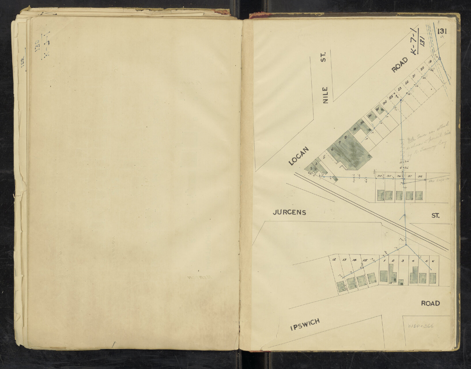 Sectional sewer for corner of Jurgens Street and Ipswich Road, Woolloongabba - 1902