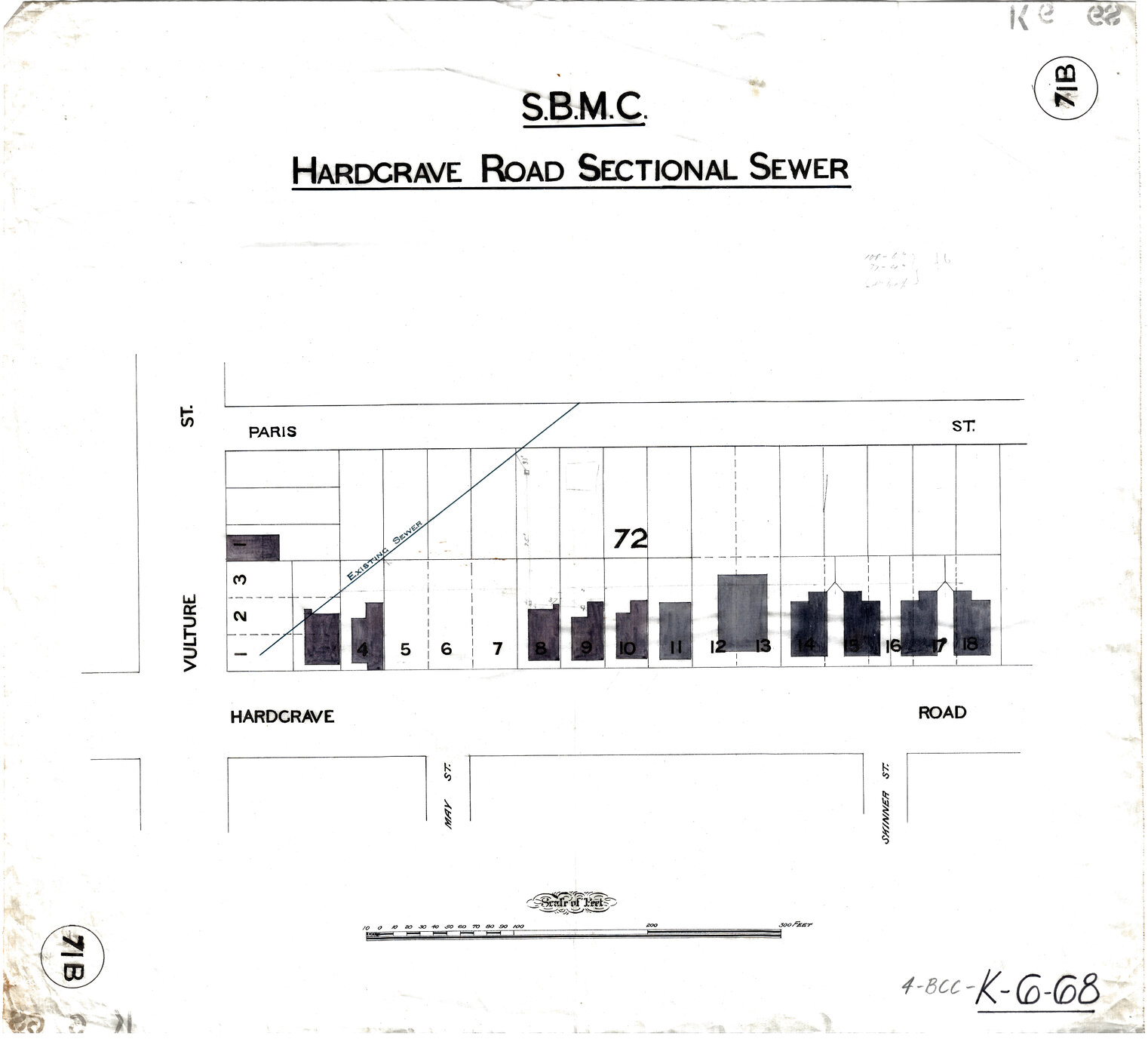 Hardgrave Road sectional sewer near Vulture Street, West End - 1902