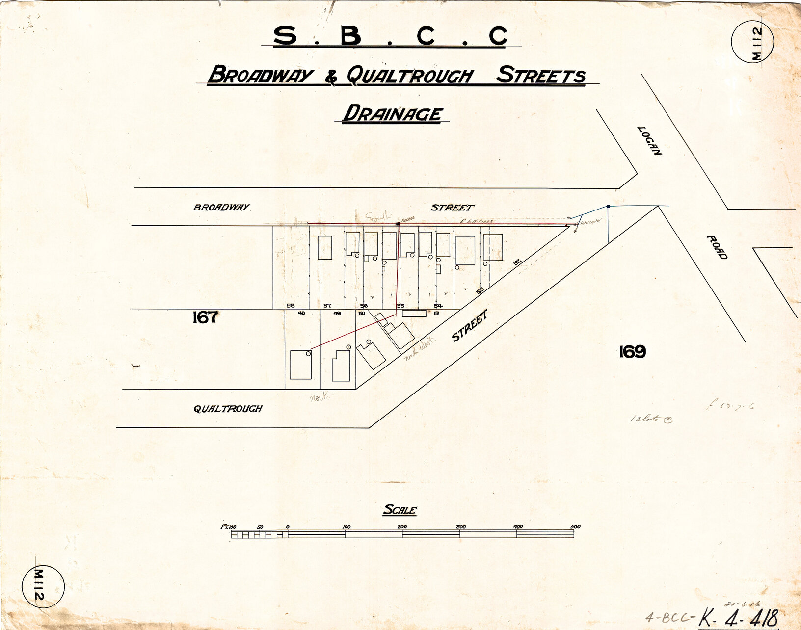 Broadway and Qualtrough Street drainage, Woolloongabba - 1916