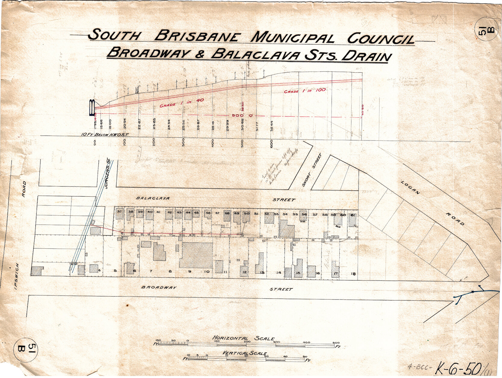 Balaclava and Broadway Street drainage, Woolloongabba - 1902