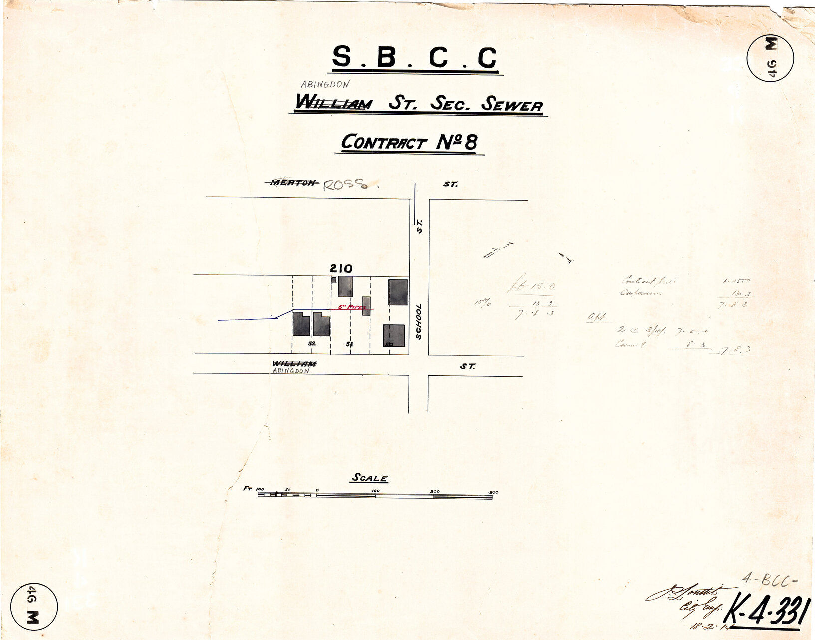 Abingdon Street sectional sewer, Woolloongabba - 1901, 1914