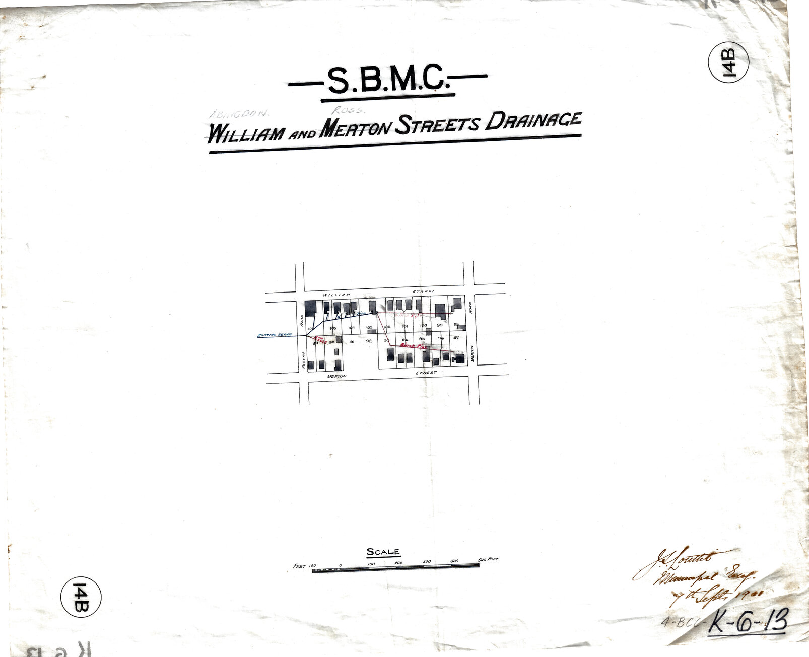 Abingdon and Ross Street sectional sewer, Woolloongabba - 1901