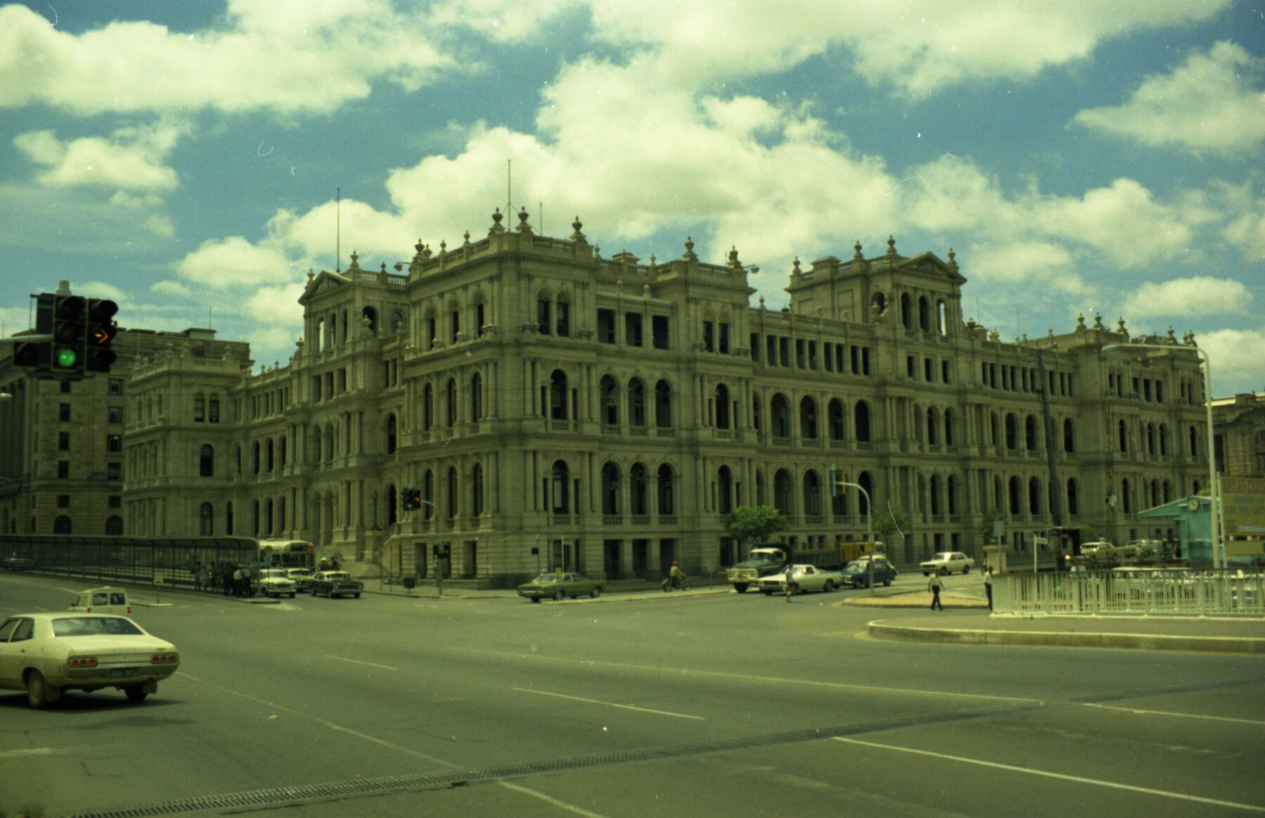 Treasury Building from Victoria Bridge, Brisbane City - 1974