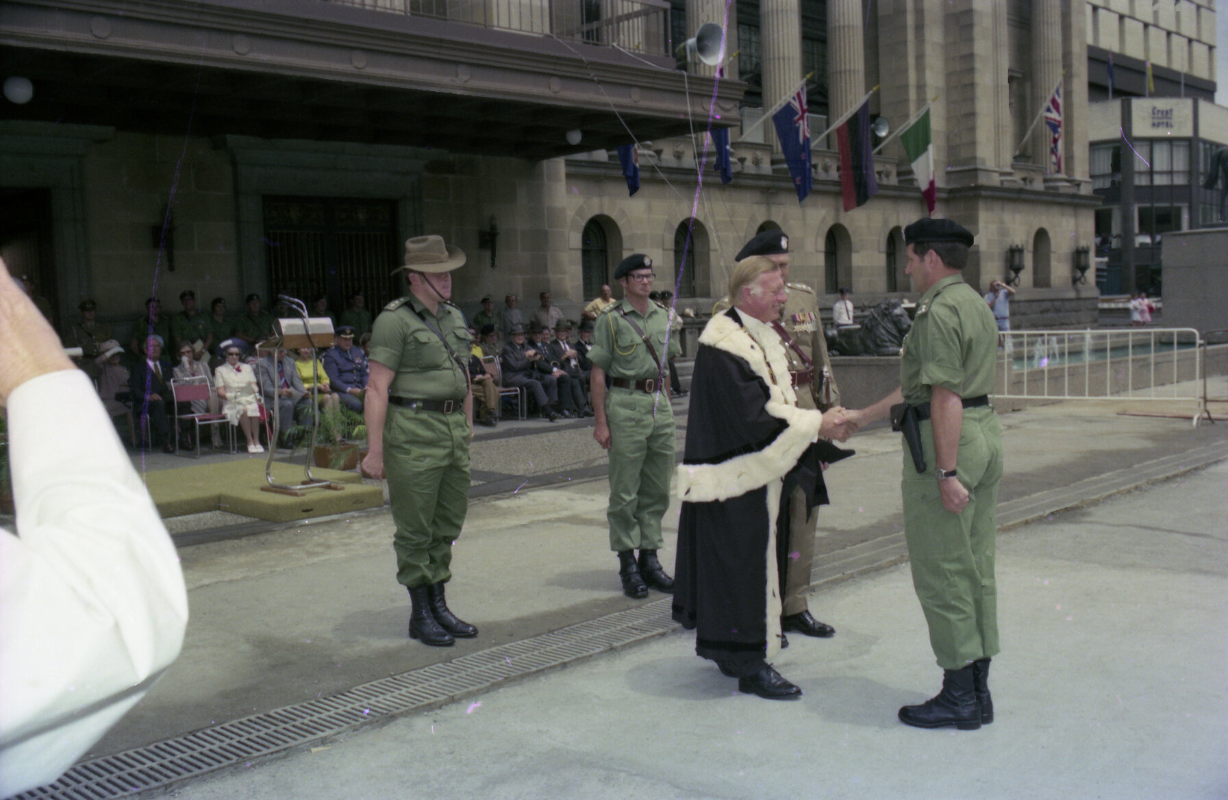 Grant of Freedom of the City to the 2nd/14th Light Horse Regiment in King George Square - 1974