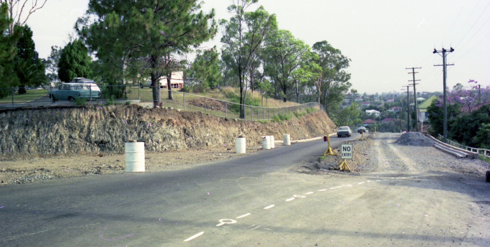 Roadworks on Kaye Street, Bardon - 1974 