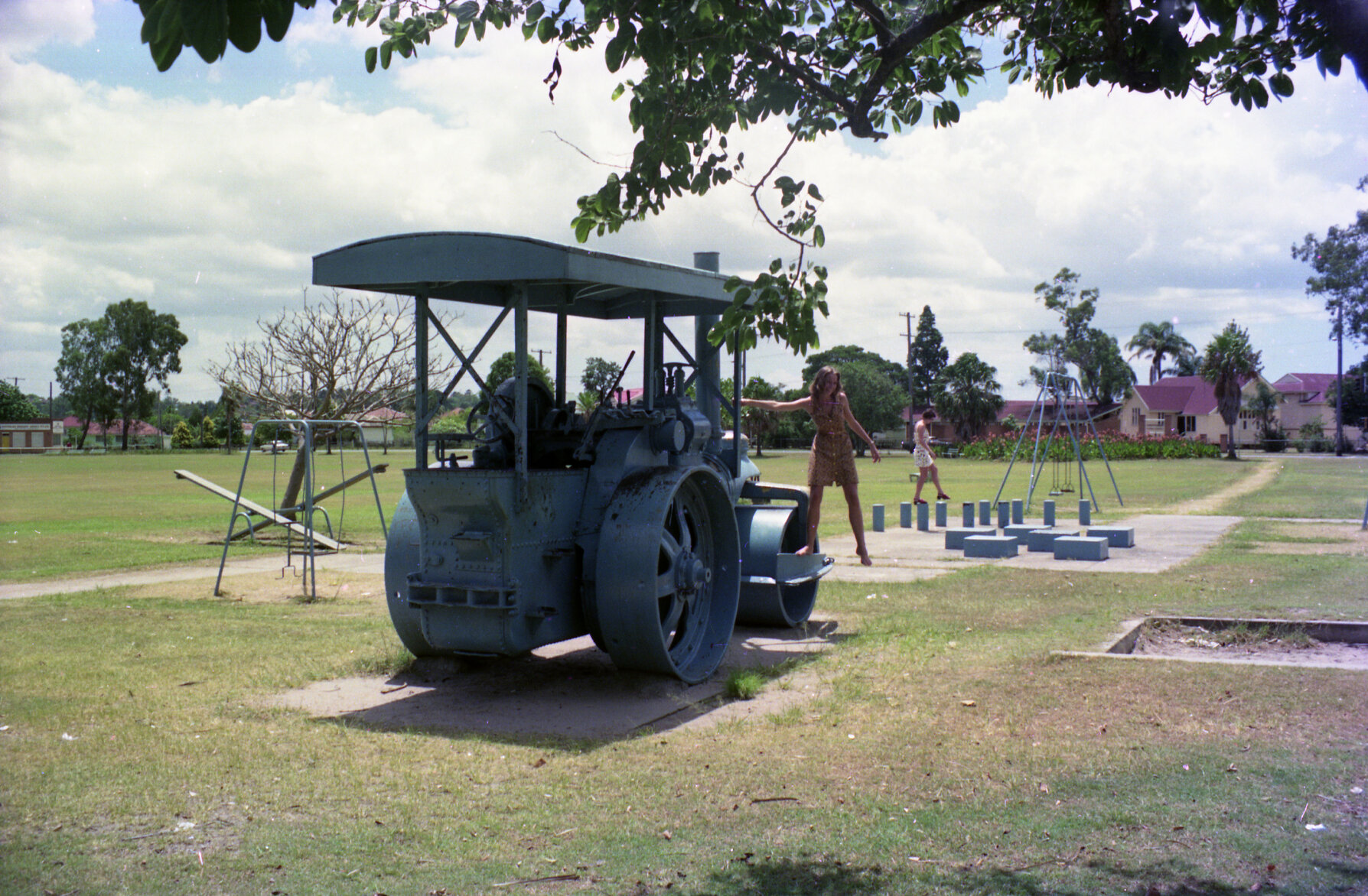 Graceville Memorial Park steamroller - 1975