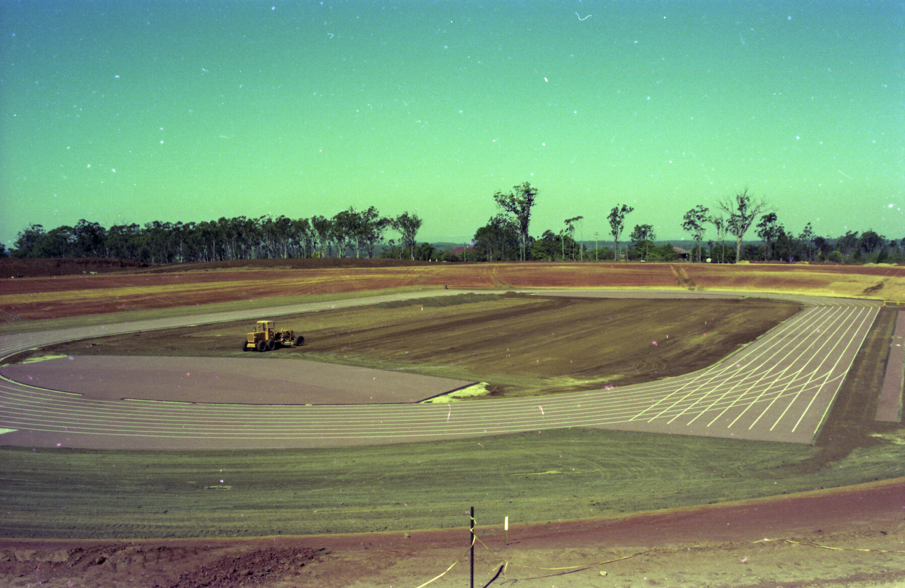 Complete running track at the Queensland Sport and Athletics Centre (QSAC), Mt Gravatt - 1975