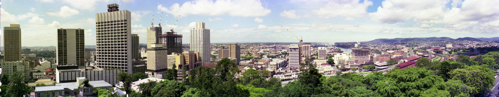 Panorama of Brisbane City from Old Windmill - 1976