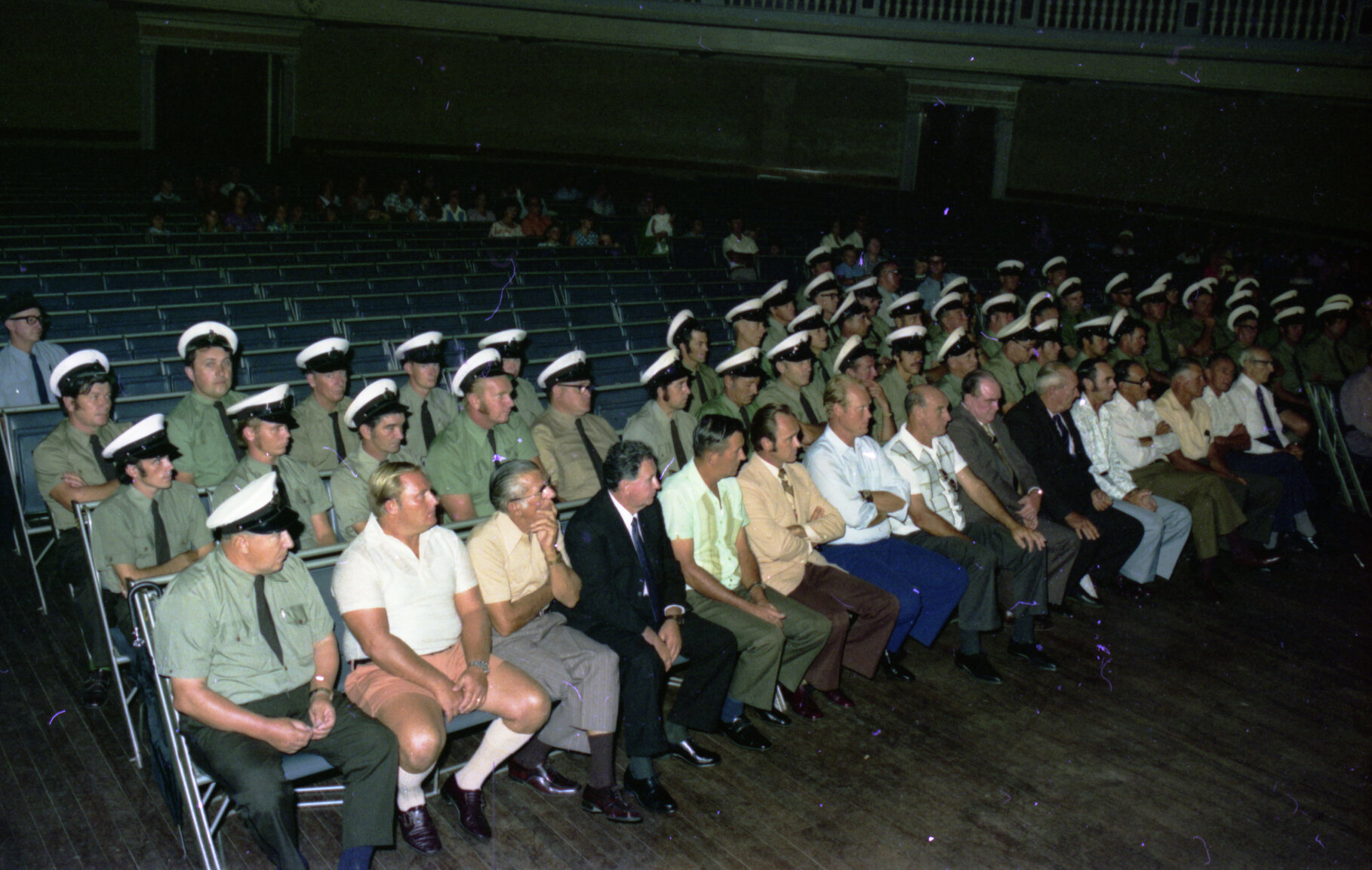 Safe Driving Awards for bus drivers, City Hall - 1976