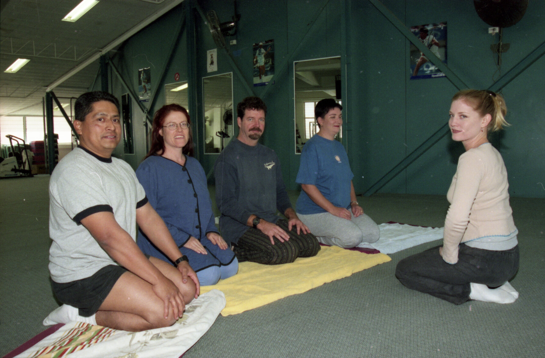 Yoga class underway at City Hall Gym - 2000