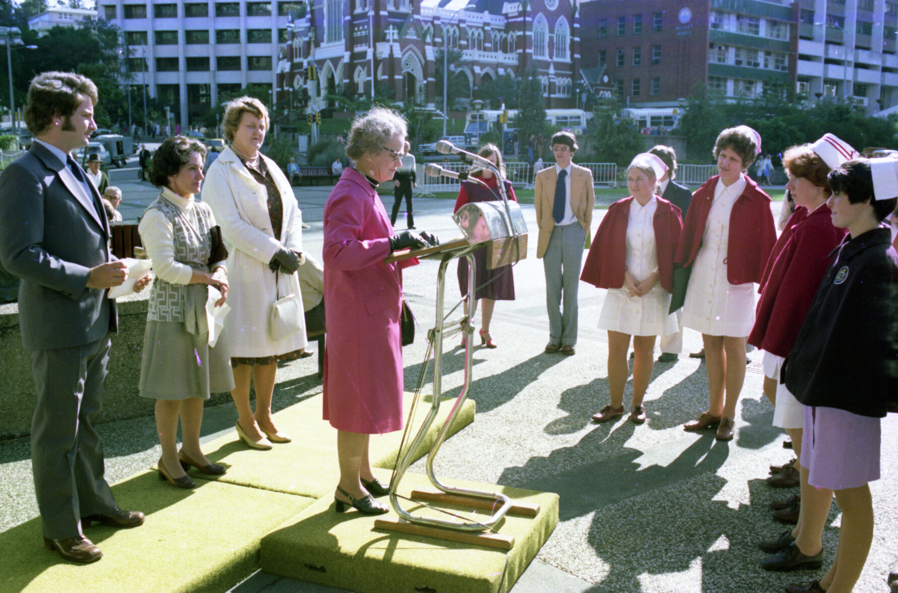 Lady Mayoress Norma Sleeman opening Student Nurse Week - King George Square