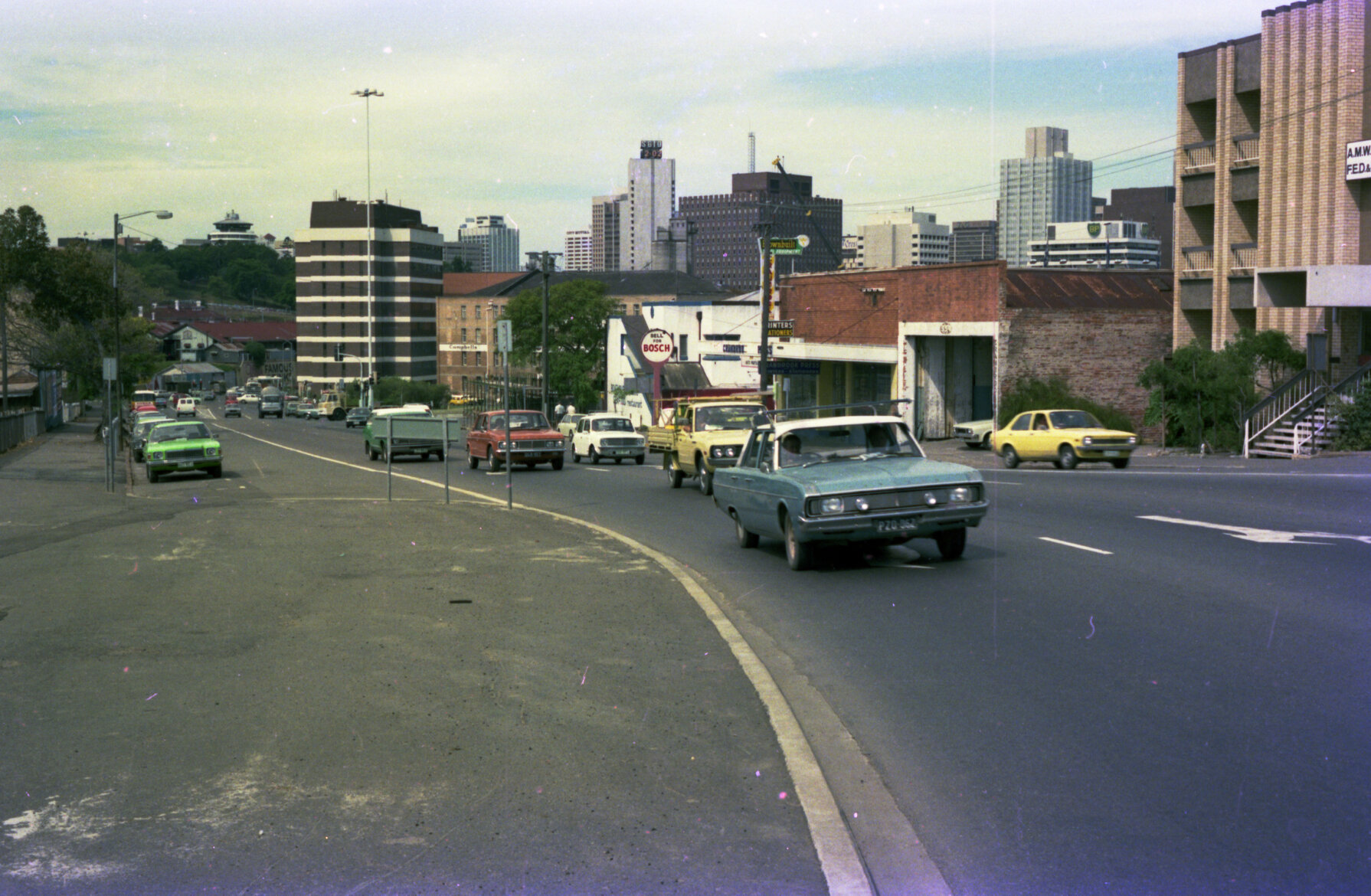 Roma Street, Petrie Terrace, looking east - 1979
