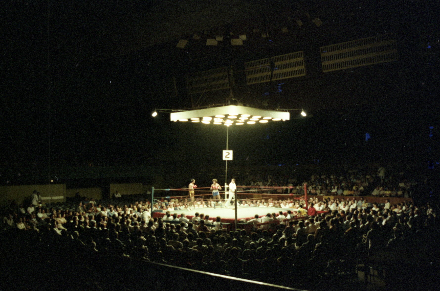 Boxing match at Brisbane Festival Hall, Brisbane City - 1979