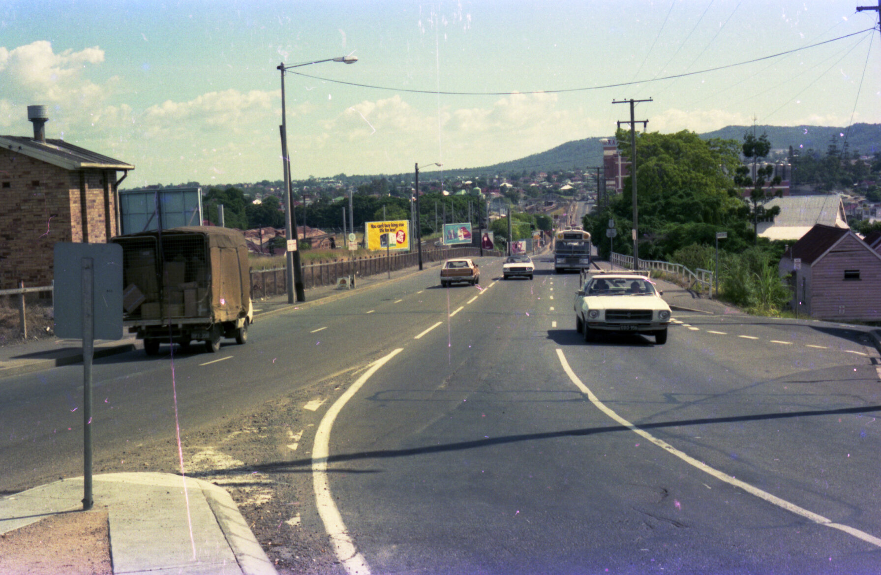 Milton Road looking west towards Castlemaine Brewery, Milton - 1979