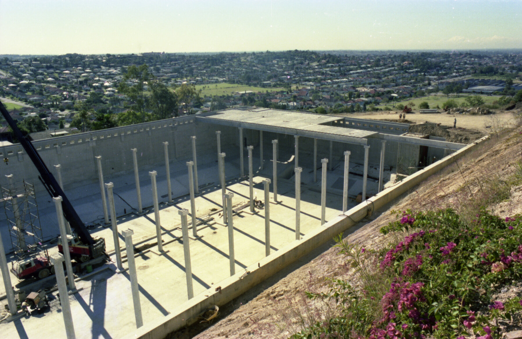 Sparkes Hill Reservoirs under construction, Stafford - 1980