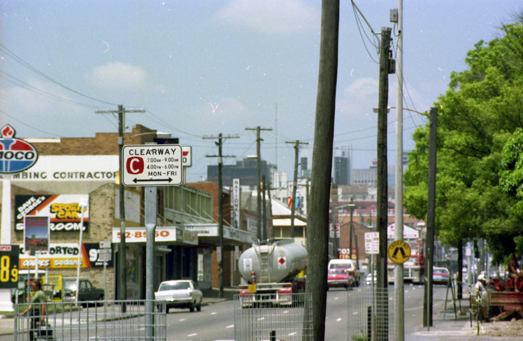 Ann Street southbound near corner of Chester Street, Fortitude Valley - 1982