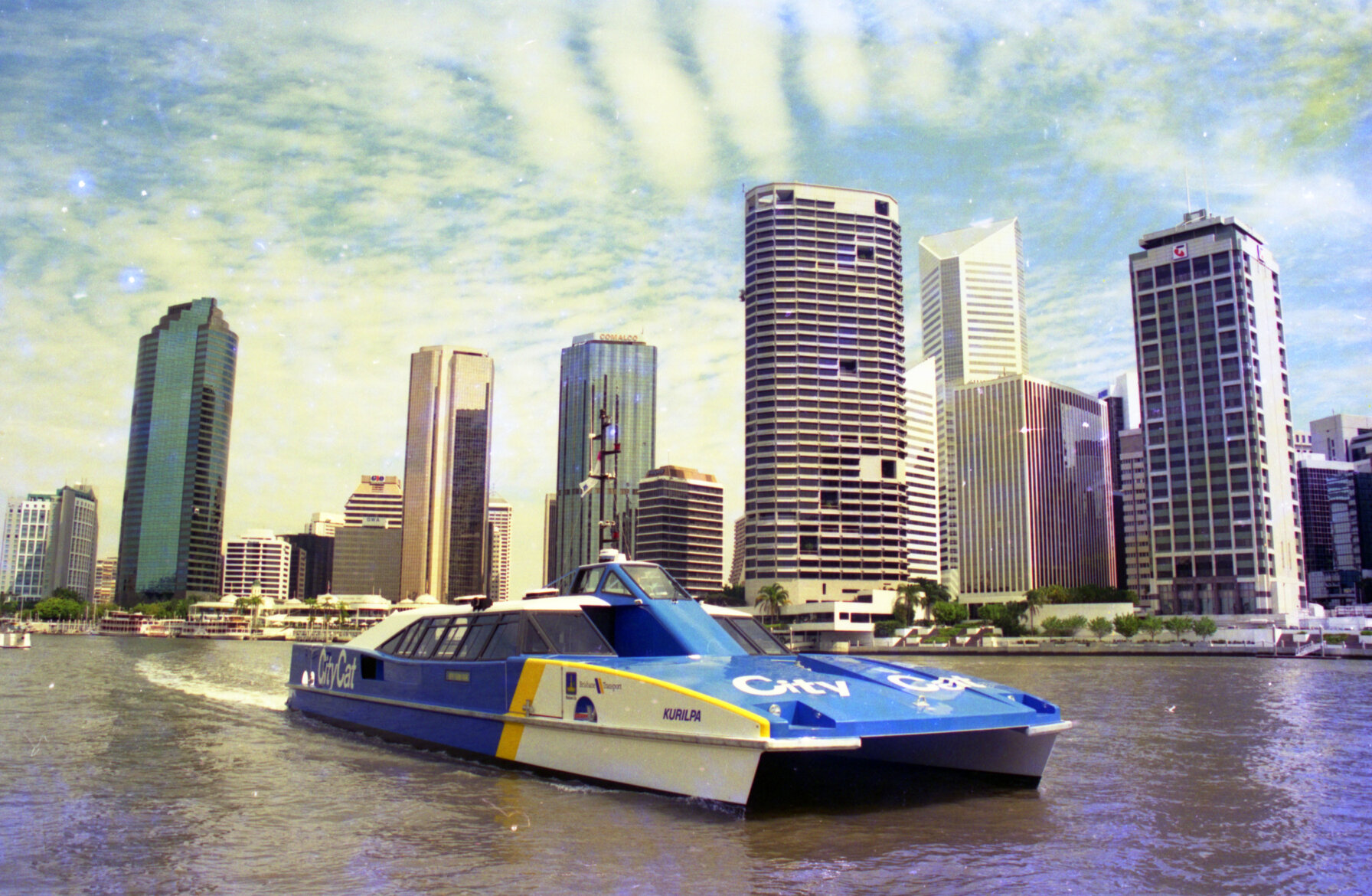 CityCat "Kurilpa" near Eagle Street Pier, Brisbane City - 1996