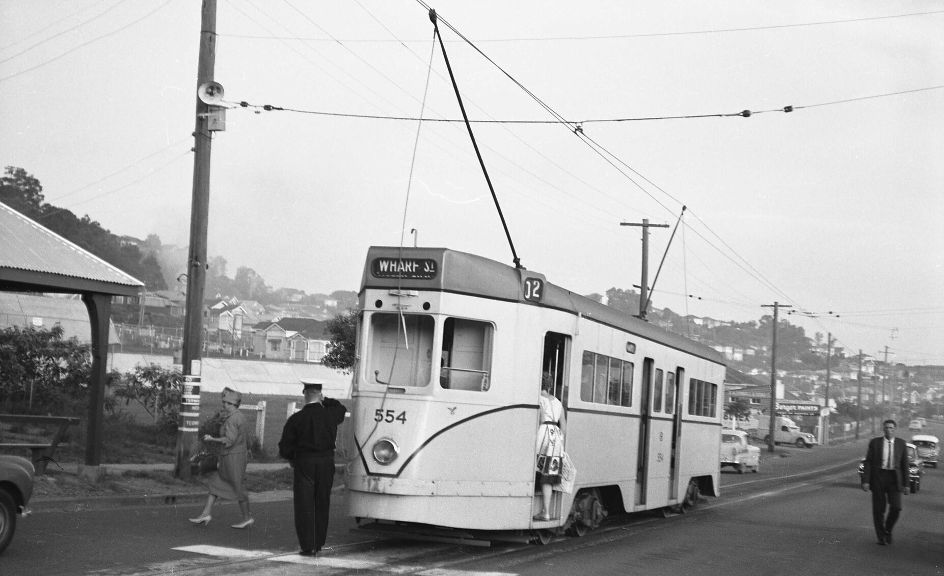 No. 554 Phoenix tram at Balmoral terminus - 1964