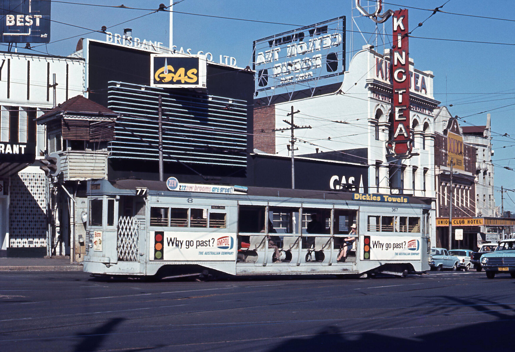 Tram No. 367 at Petrie Bight - 1968