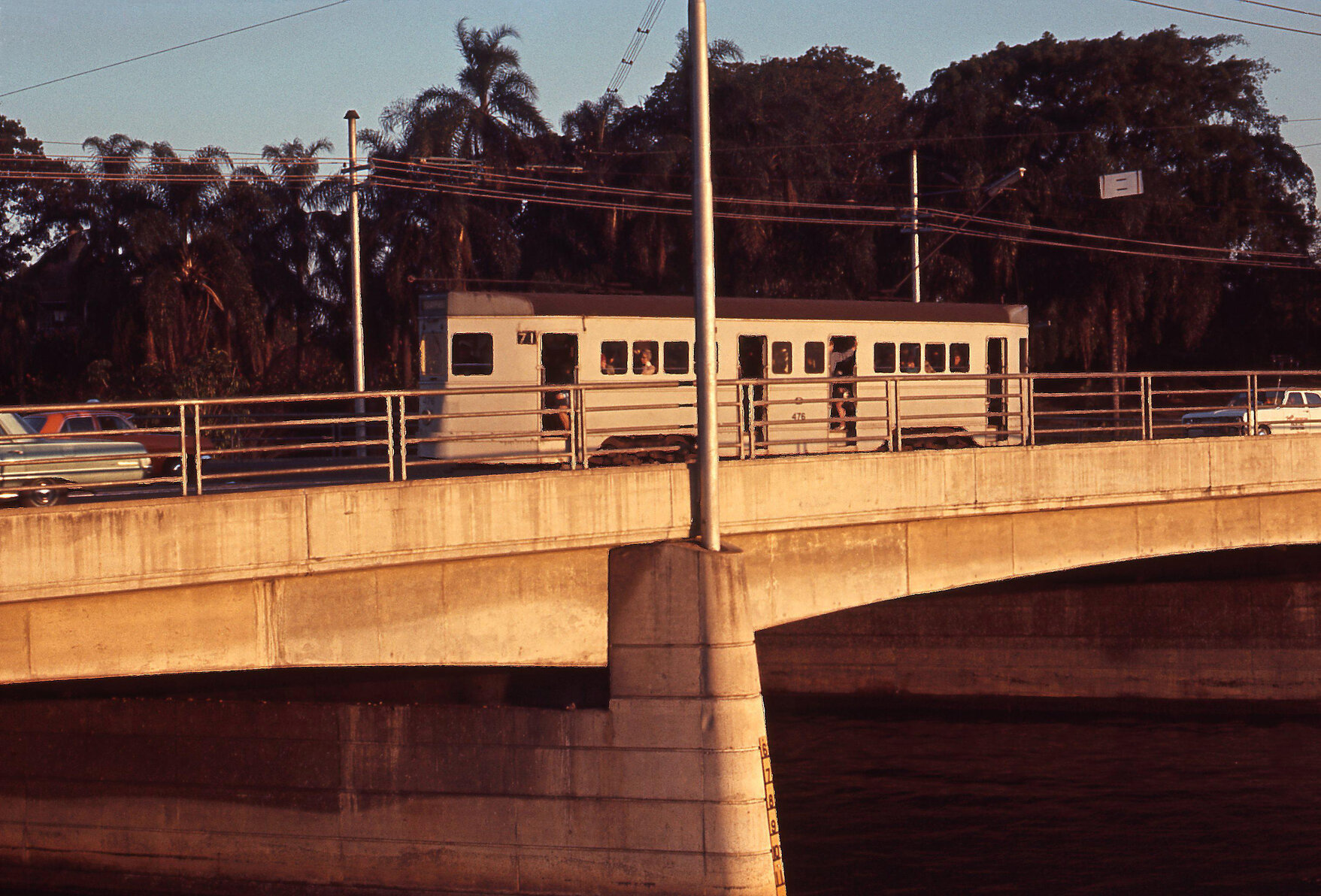 Tram No. 476 on Breakfast Creek Bridge - 1968