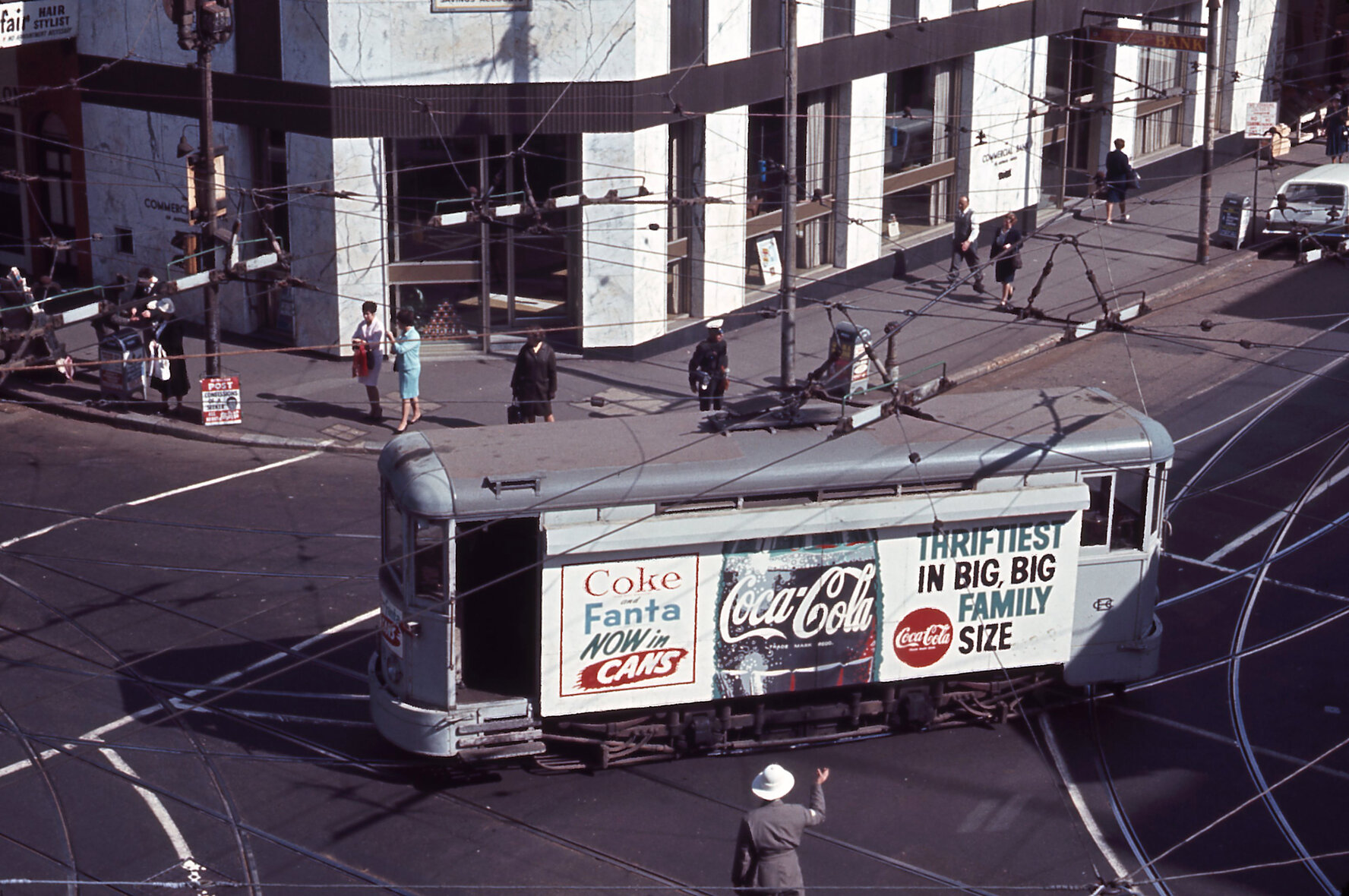 Tram No. 14 on corner of Brunswick Street and Wickham Street, Fortitude Valley- 1968