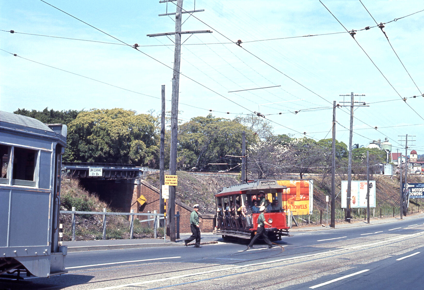 Trams No. 99 and No. 65 on Milton Road - 1968