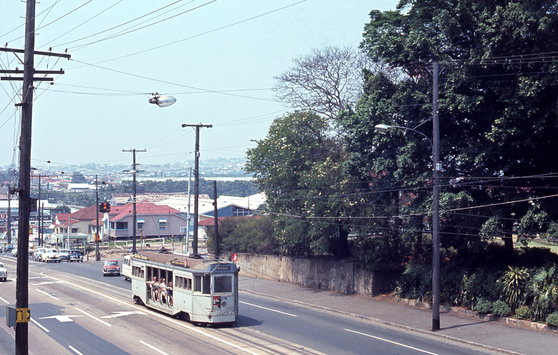 Tram No. 378 on Bowen Bridge Road, Bowen Hills - 1968