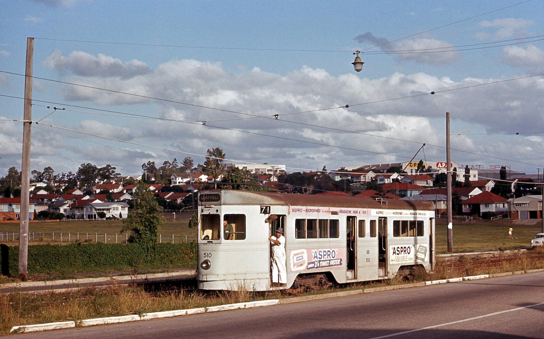 Tram No. 510 on Beaudesert Road, Moorooka - 1969