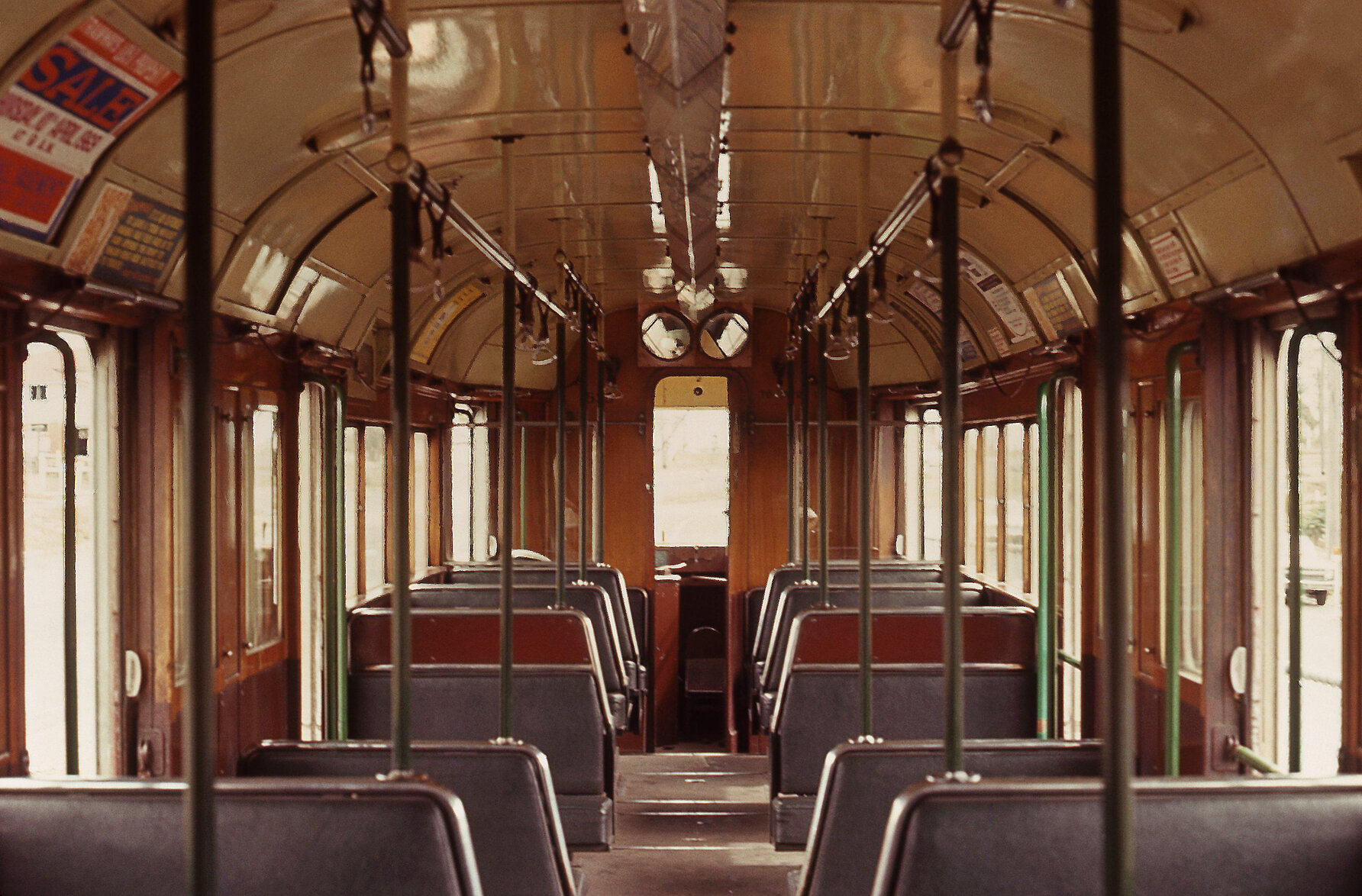 Tram interior of No. 535 - 1969