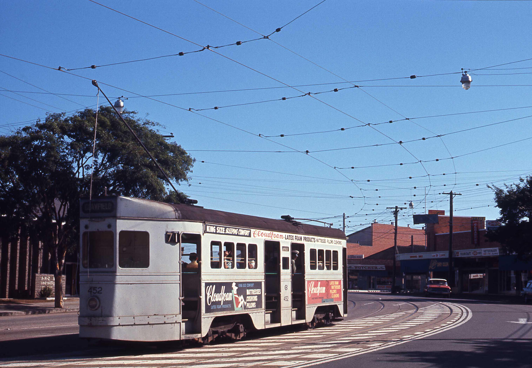 Tram No. 452 on Beaudesert Road, Moorooka - 1969