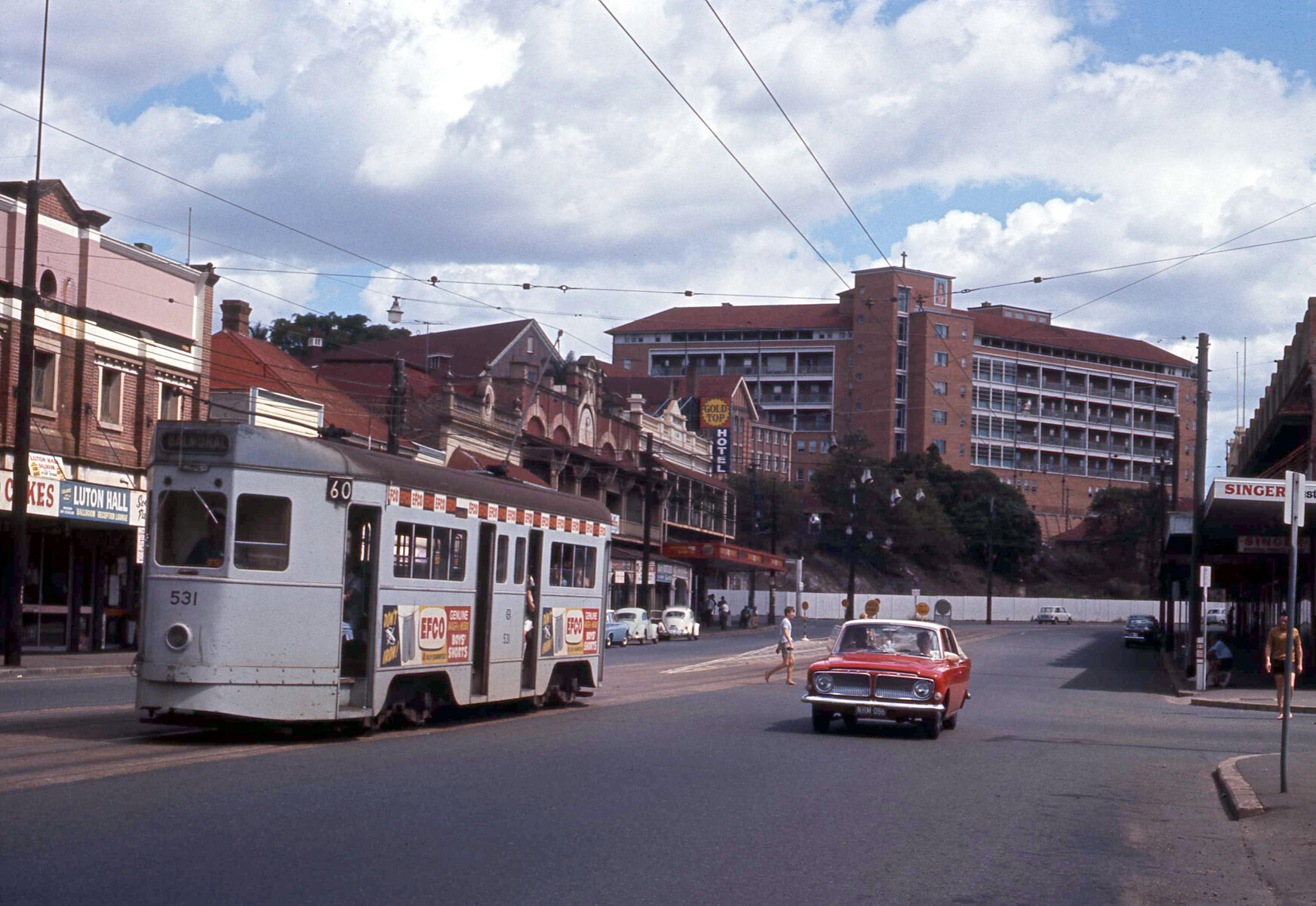 Tram No. 531 on Stanley Street, Woolloongabba - 1969
