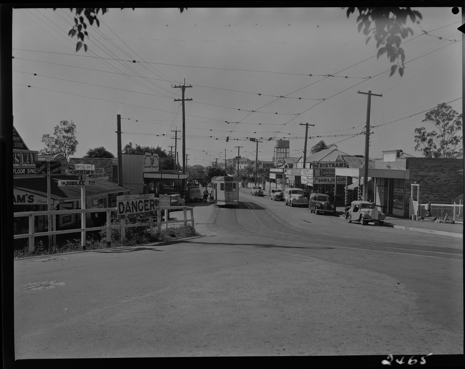 Intersection of Coopers Camp Road and Jubilee Terrace,  looking down Jubilee Terrace, Bardon - 1952