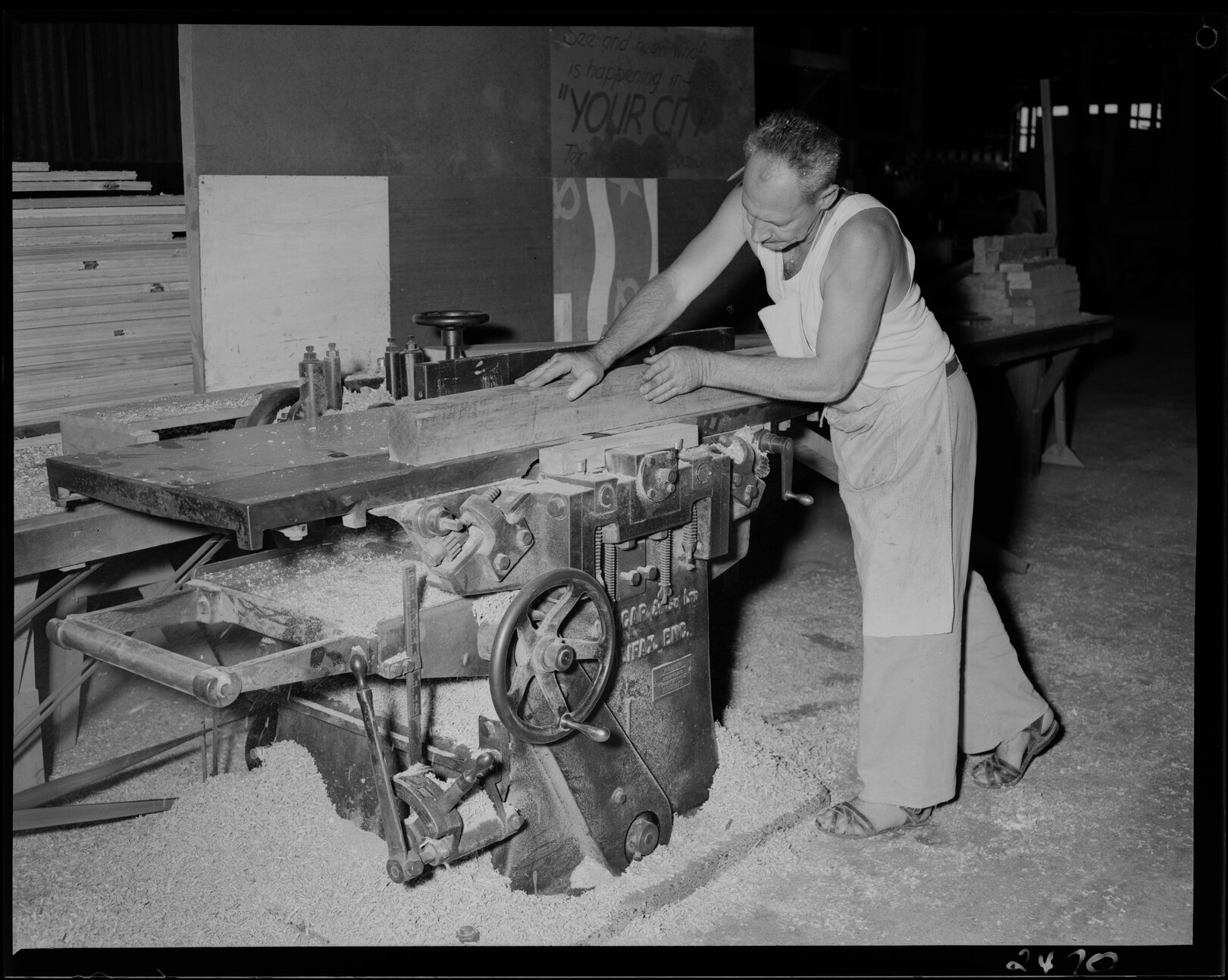 Planing machine Stanley Street Depot - 1952