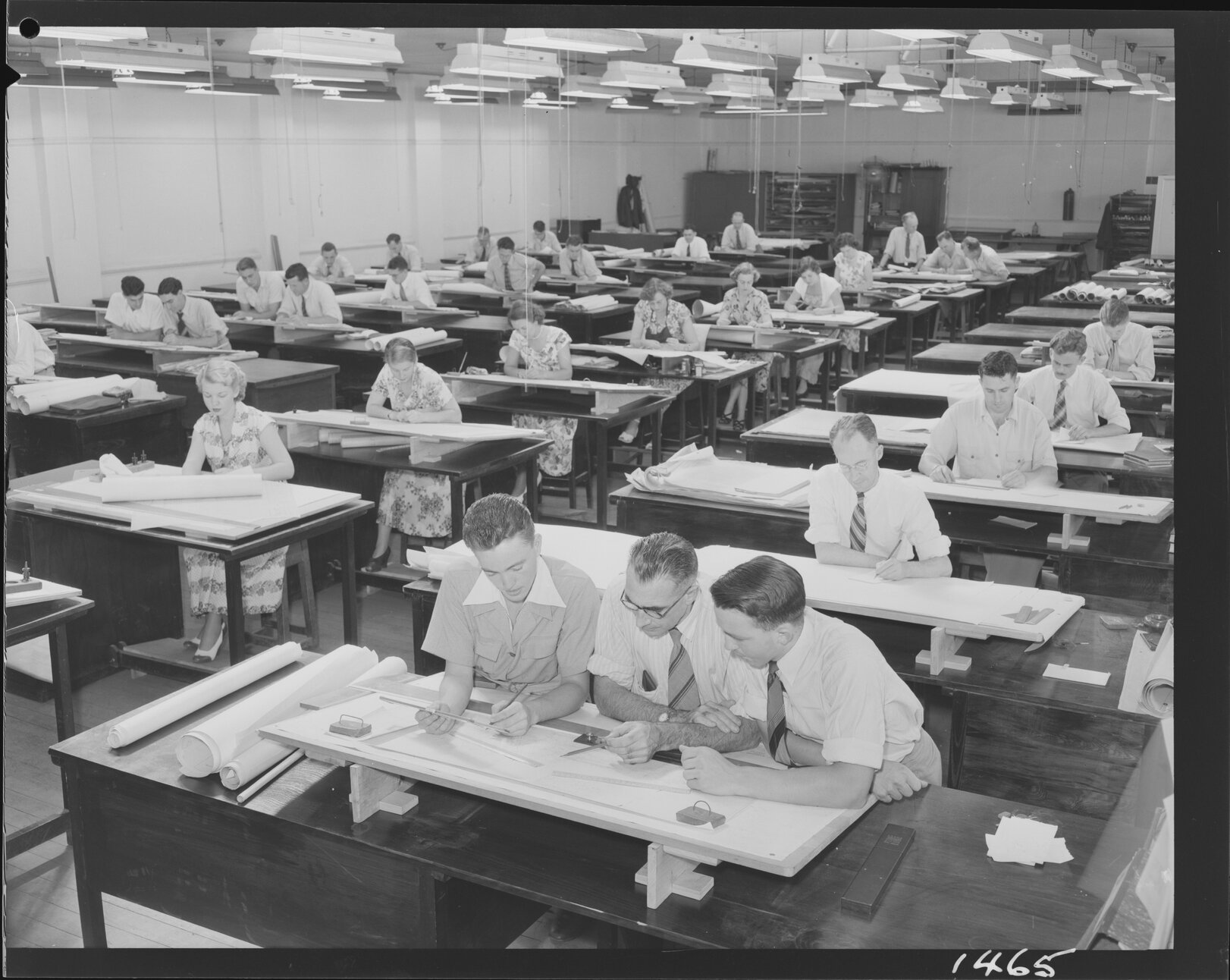 Council Staff Drafting Office City Hall - 1950
