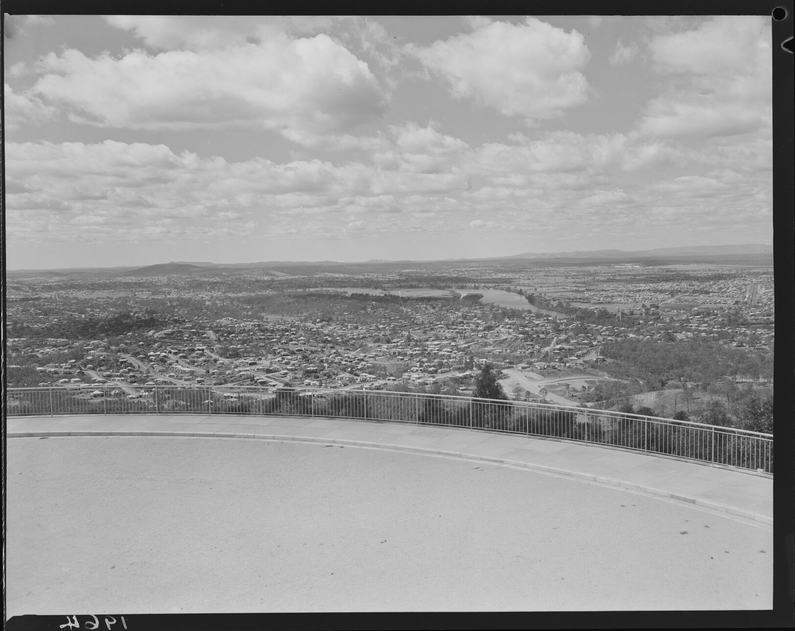 Mt Coot-tha lookout looking between Mt Gravatt to Graceville, 1951