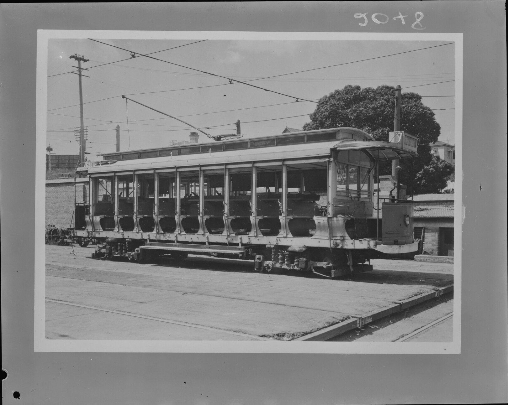 Exterior open-sided Tram No. 104