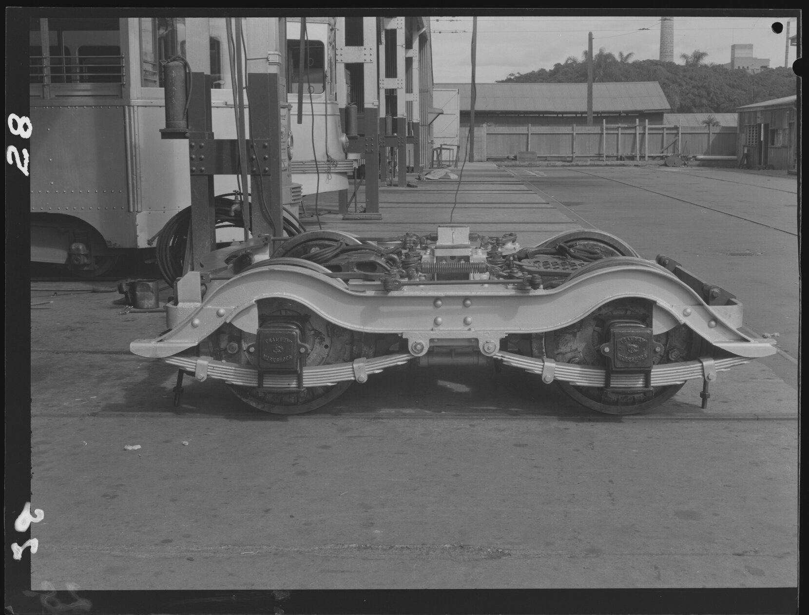 Silent wheel bogey for trams - 1949