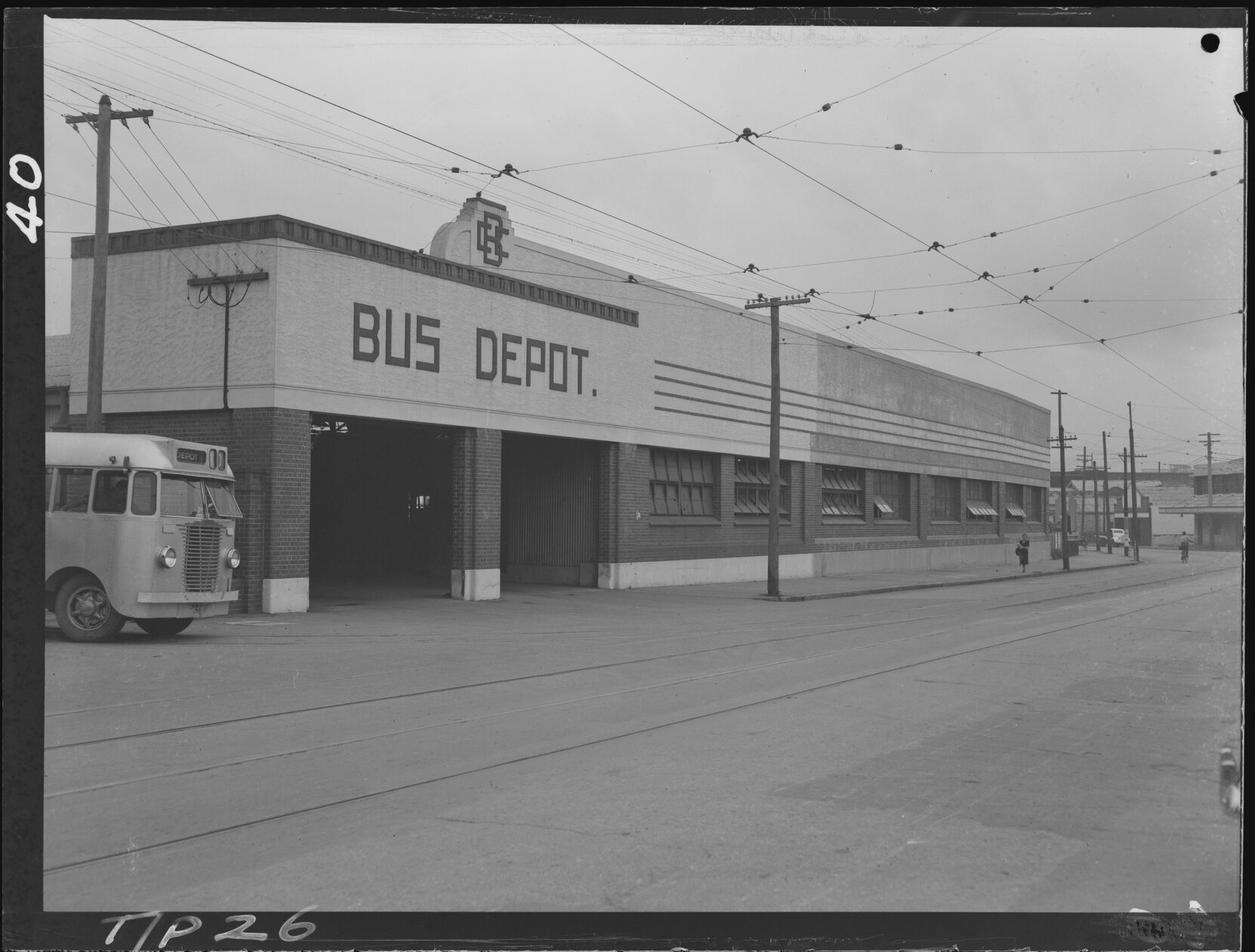 Light Street Bus Depot, Fortitude Valley - 1949