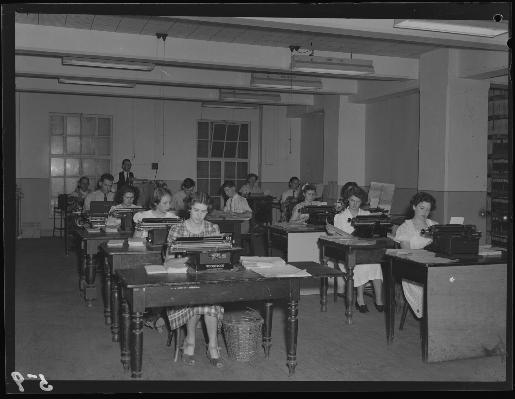 Brisbane City Council Rates Department staff at work - 1949