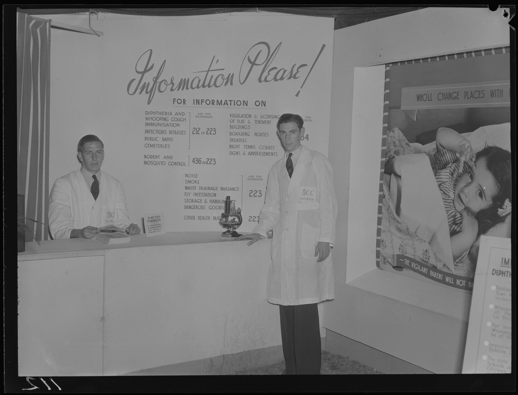 Department of Health Display - Queensland Industries Fair RNA Showgrounds - information stand with Council health workers
