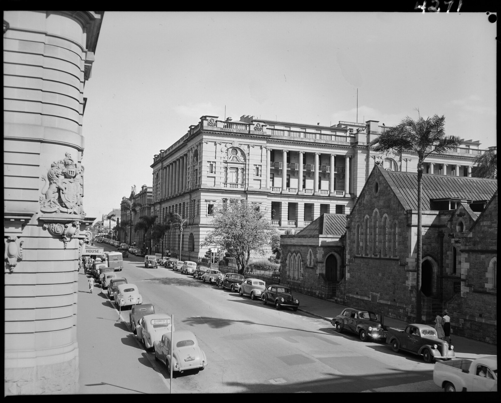 Land Administration Building, George Street looking north - 1953