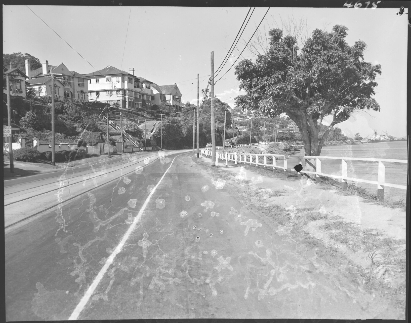 Kingsford Smith Drive widening looking east - 1954