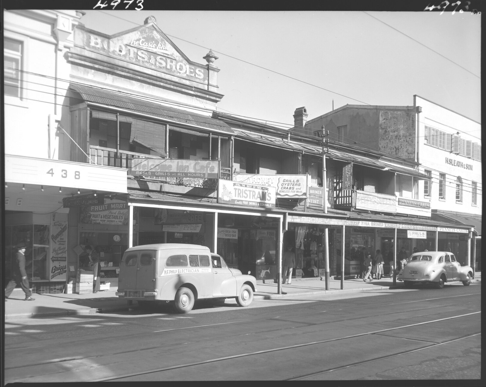 Shops near 438 George Street, Brisbane City - 1954