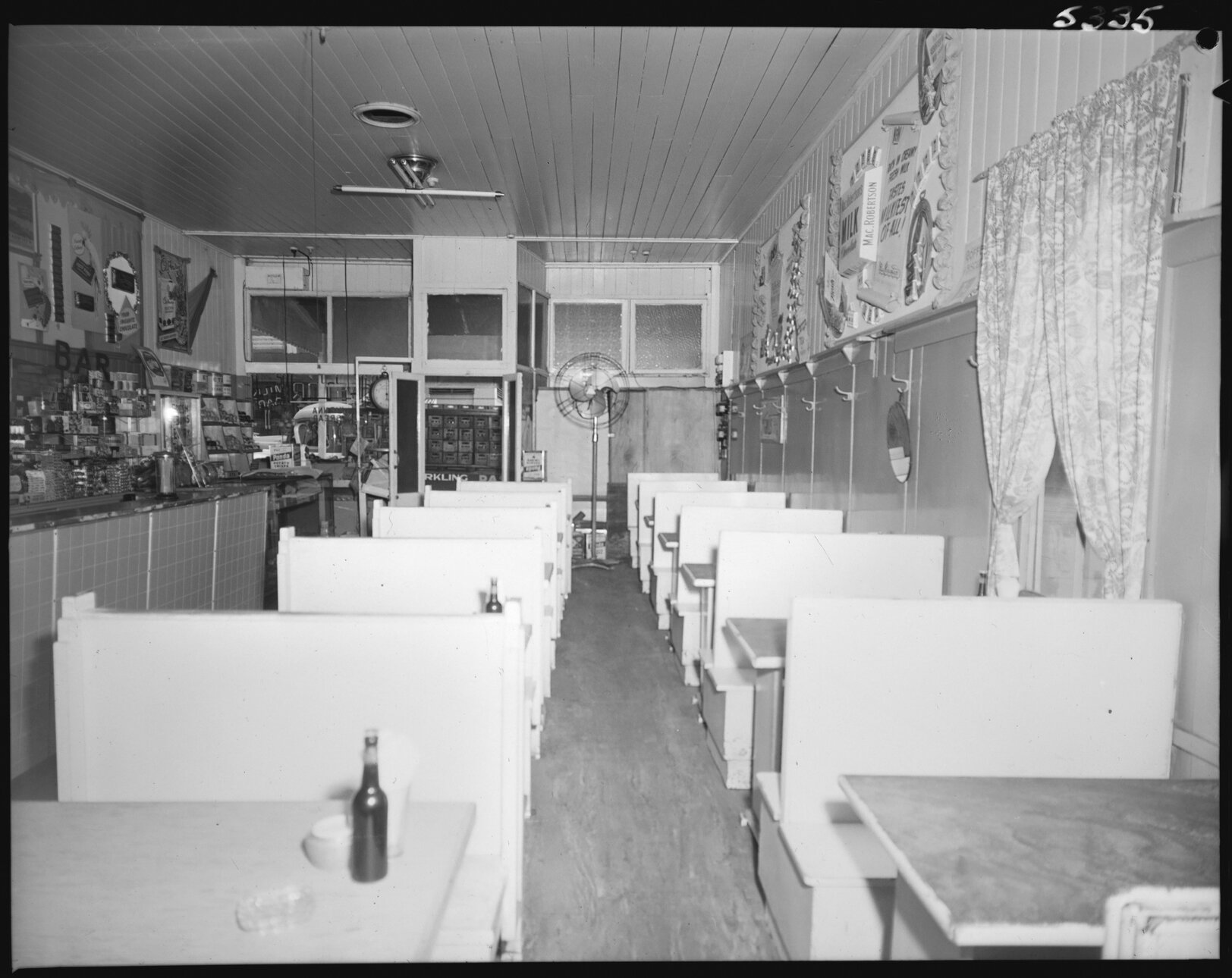 Interior of milk bar, South Brisbane - 1954