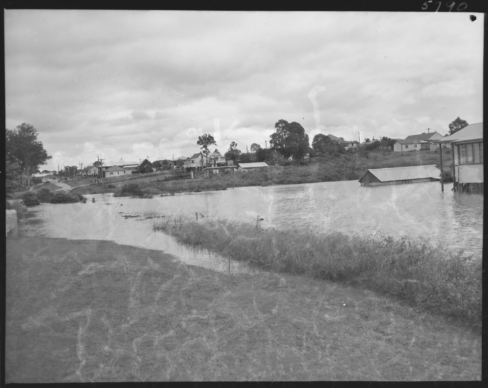 Flooded house, Oxley - 1955
