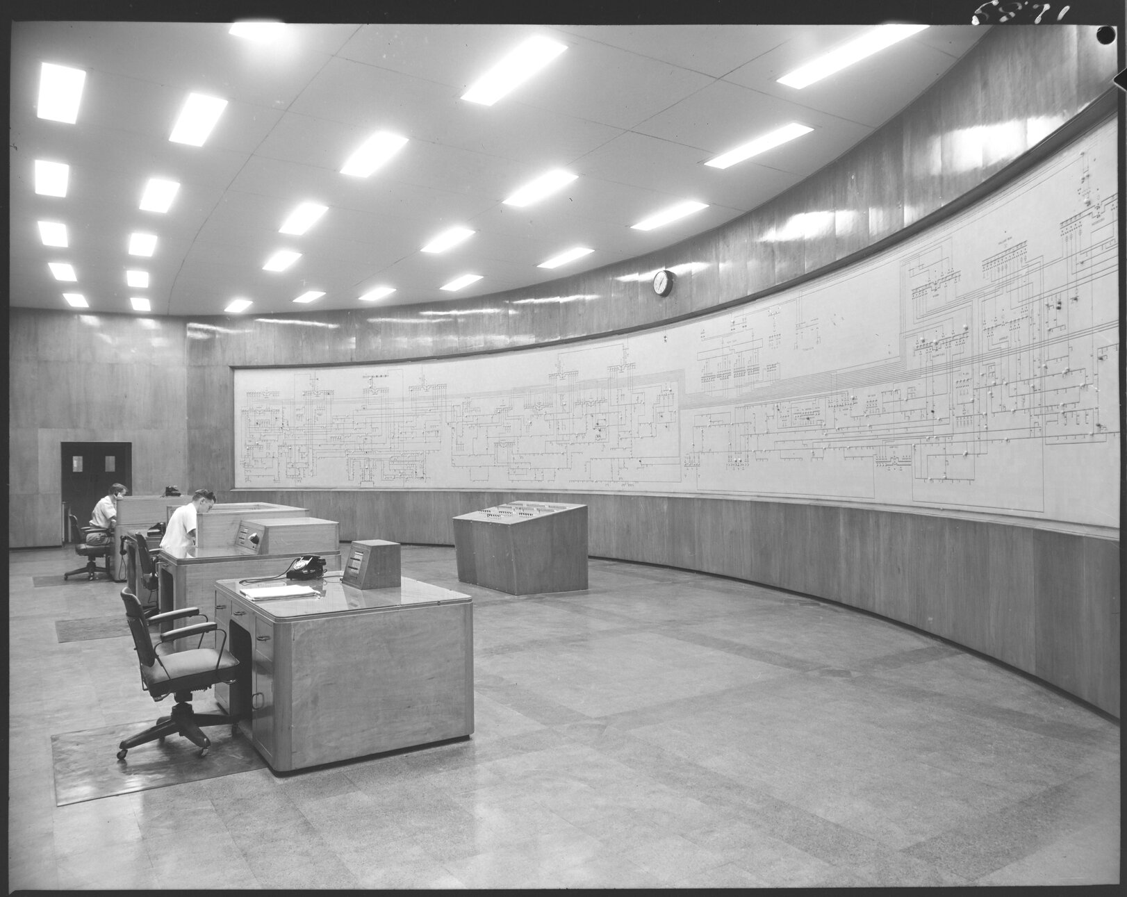 Brisbane City Council Electricity Supply Control Room, Albert Park Depot - 1955